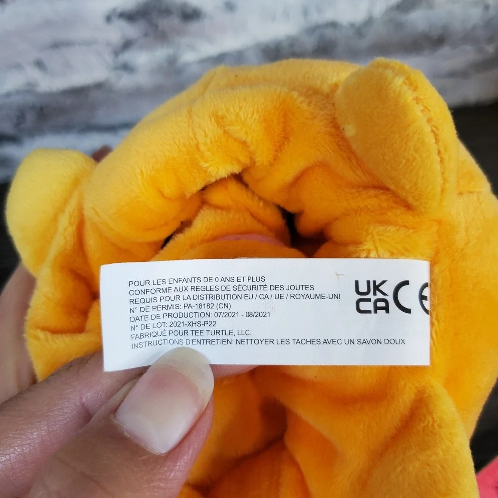 teeturtle Orange Happy/Angry Cat Reversible Plush 4